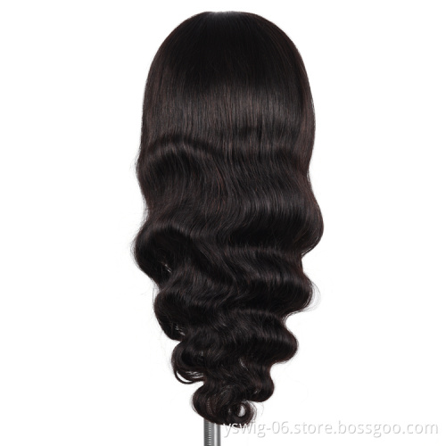 YS Hot selling Body Wave Virgin Brazilian Human Hair Wigs Glueless Headband Wig Machine Made Wig for Black Women Perruqe